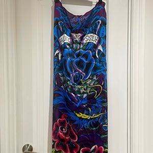 100% Silk Ed Hardy Printed Scarf